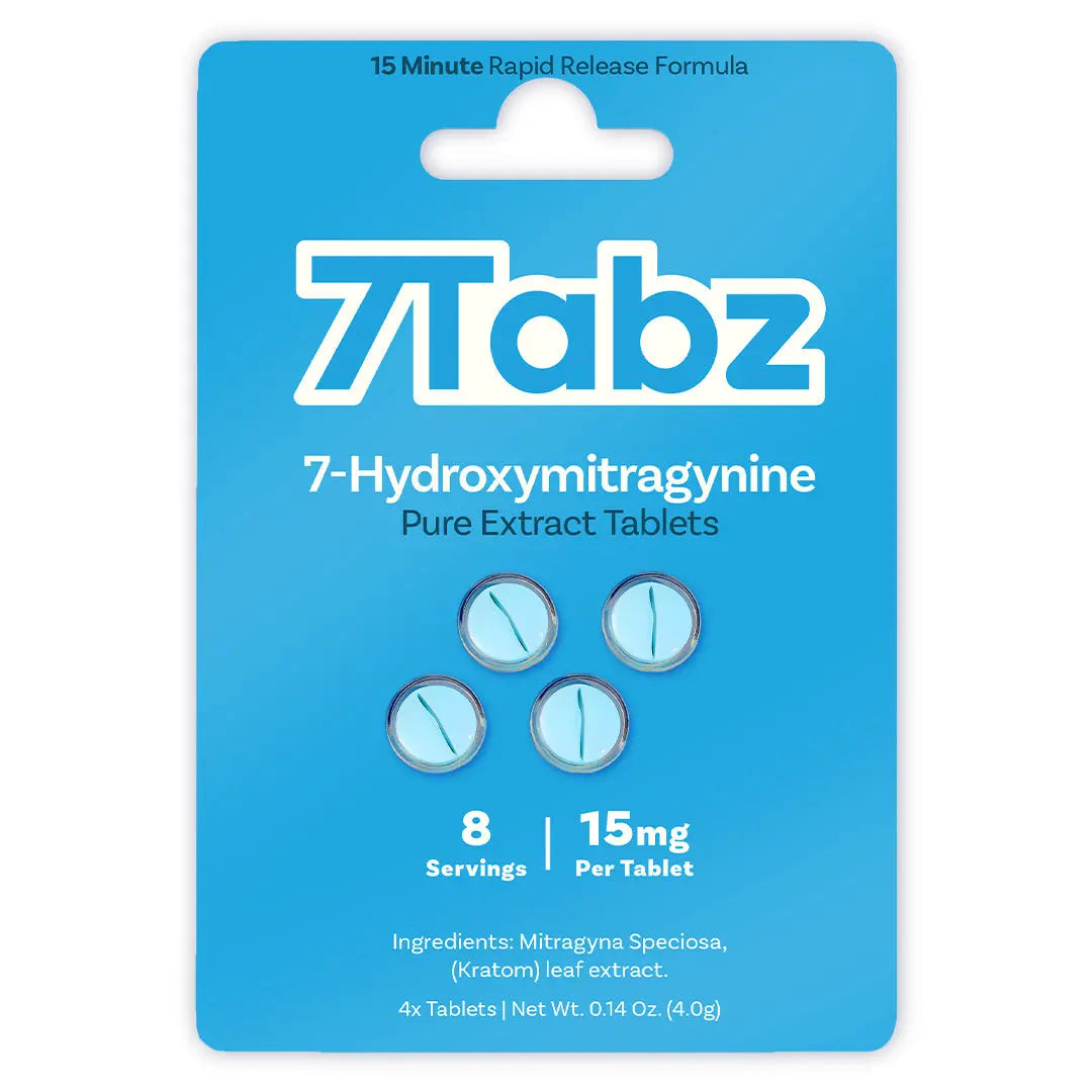 7Tabz Unflavored 7-Hydroxymitragynine extract tablets with neutral taste and maximum kratom purity