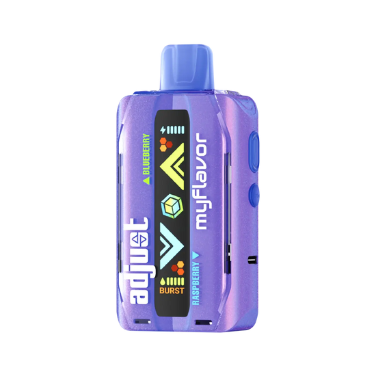 Adjust MyFlavor 40K Disposable Vape in Black Razz Baja flavor – a bold blend of black raspberry and tropical Baja notes