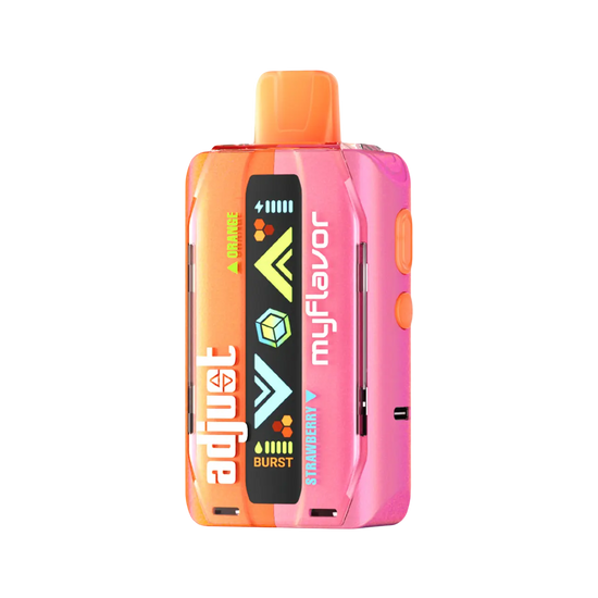 Adjust MyFlavor 40K Disposable Vape in Orange Strawberry flavor – a unique blend of citrusy orange and sweet strawberry