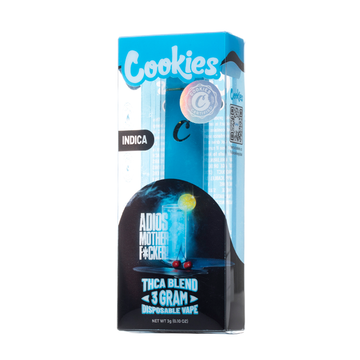 Cookies THC-A Adios Mother Fcker disposable 3G with a bold knockout blend and intense euphoric effects