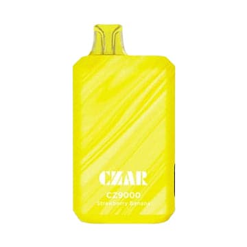 Czar CZ9000 Strawberry Banana disposable vape with creamy banana and fresh strawberry fusion