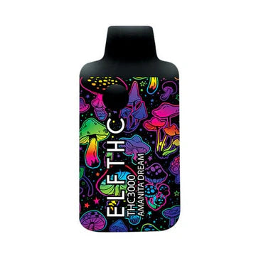 ELF THC THC3000 Disposable Vape in Amanita Dream flavor – a hybrid strain offering a mellow flavor with dreamy, relaxing effects