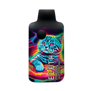 ELF THC THC3000 Disposable Vape in Lazer Lime Haze flavor – a hybrid strain delivering a zesty lime flavor with hazy effects