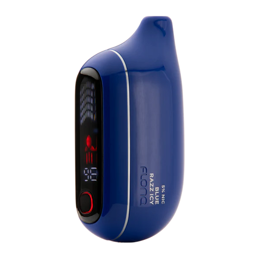 Flonq Max Pro Blue Razz Icy disposable vape with tangy blue raspberry and icy menthol finish