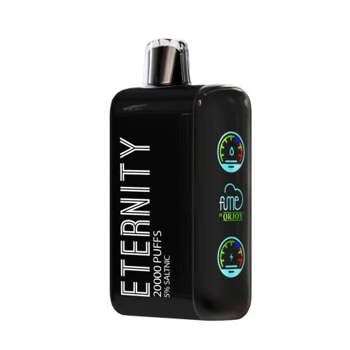 Fume Eternity Black Ice 20000 disposable vape with bold dark berry and icy menthol flavor for a chilling exhale