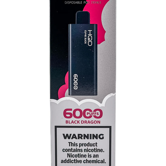 HQD Slick 6000 Black Dragon Disposable Vape with a bold and exotic fruit blend