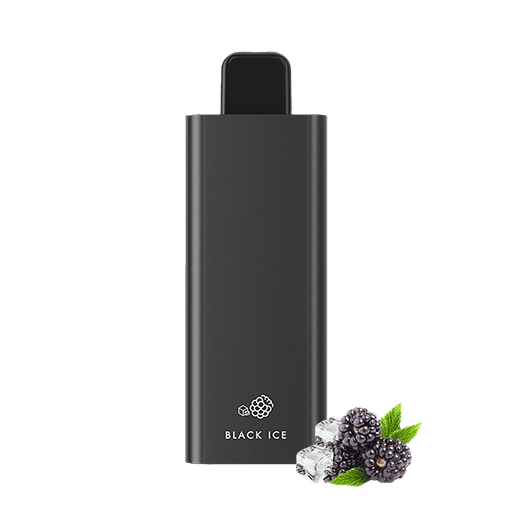 HQD Slick 6000 Black Ice Disposable Vape with a strong menthol and dark fruit mix