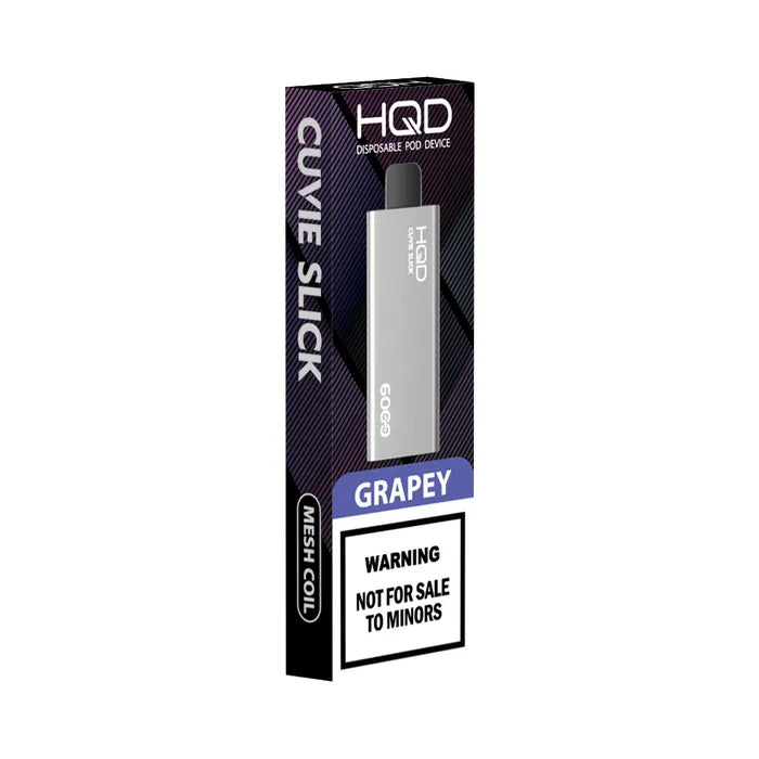 HQD Slick 6000 Grapey Disposable Vape with a rich and juicy grape taste