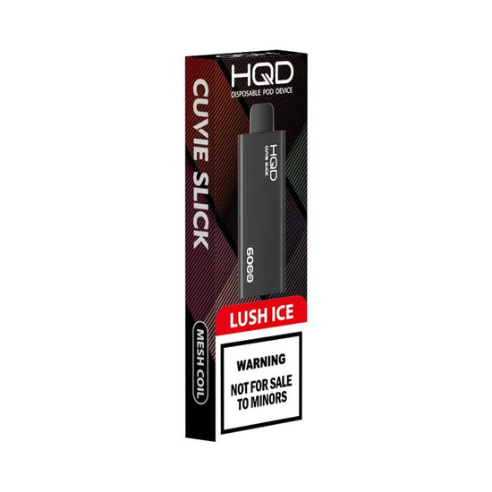 HQD Slick 6000 Lush Ice Disposable Vape with a juicy watermelon and icy menthol flavor