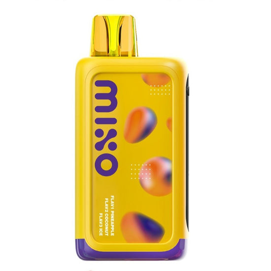 Mixo 40K Pineapple Coconut Ice disposable vape with tropical pineapple coconut and cool island breeze