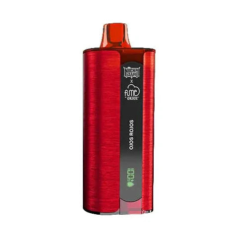 Nicky Jam x Fume 10000 Ojos Rojos disposable vape with bold red fruit blend and smooth sweet finish