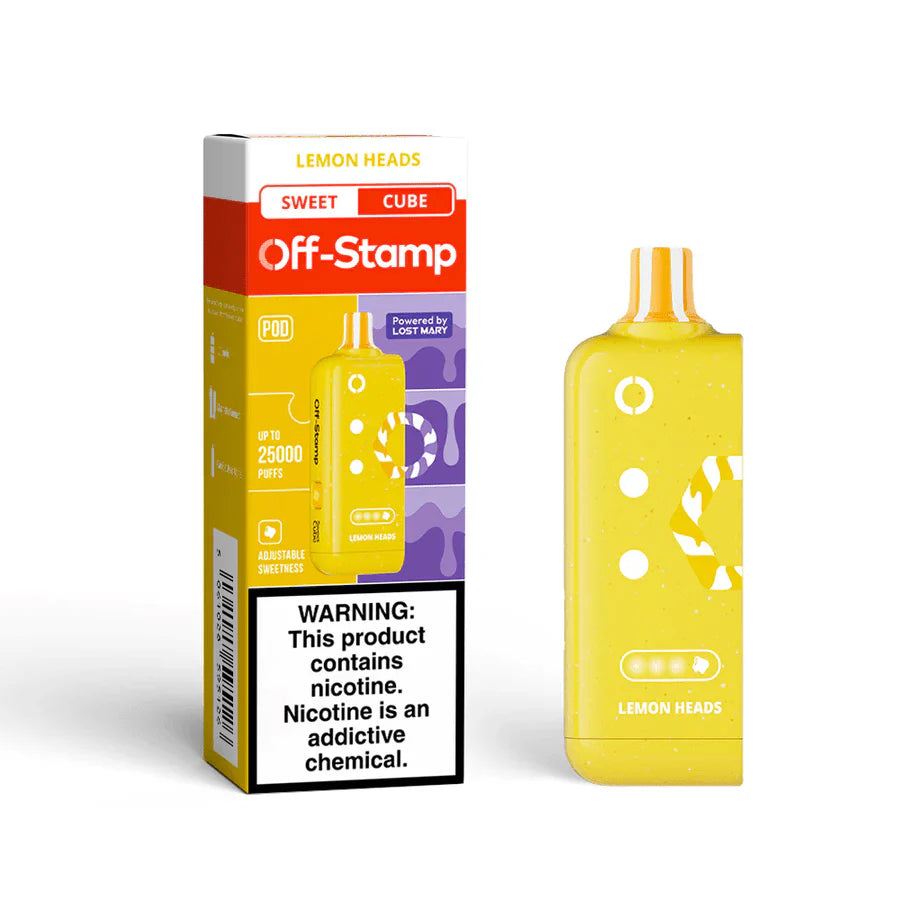 Off-Stamp X-Cube Replacement Pod 25K Lemon Heads with adjustable sweetness and tangy lemon candy flavor