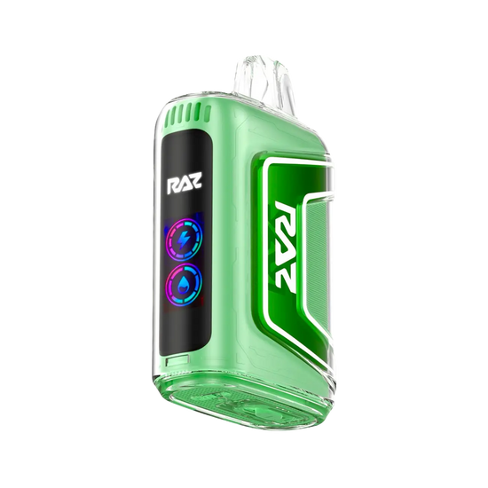 Raz Zero Nicotine TN9000 Disposable Vape in Miami Mint flavor, delivering a smooth and refreshing minty taste with a cool exhale