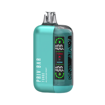 Smok Priv Bar Turbo Alaskan Mint disposable vape with icy arctic mint and cool crisp finish