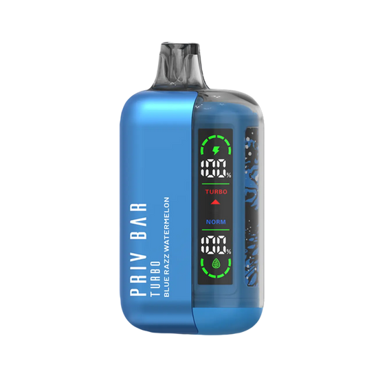 Smok Priv Bar Turbo Blue Razz Watermelon disposable vape with tart blue raspberry and juicy watermelon