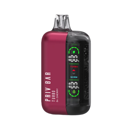 Smok Priv Bar Turbo Dr Cherry disposable vape with bold cherry soda flavor and sweet fizzy kick
