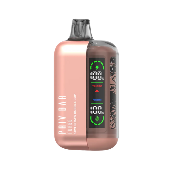 Smok Priv Bar Turbo Kiwi Straw Bubblegum disposable vape with fruity kiwi strawberry and bubblegum twist