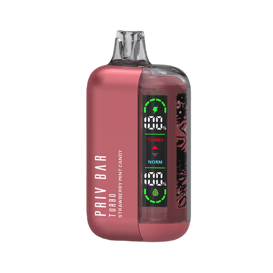Smok Priv Bar Turbo Strawberry Mint Candy disposable vape with sweet strawberry mint and candy chill