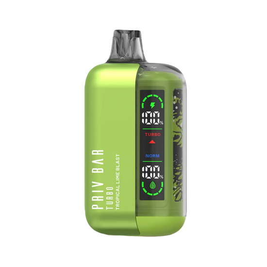 Smok Priv Bar Turbo Tropical Lime Blast disposable vape with citrus lime and mixed tropical fruit explosion