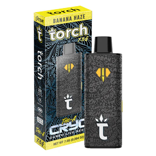 Torch Cryo THC-A Banana Haze cured live resin 7.5g Sativa strain with tropical banana and hazy uplifting effects