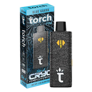 Torch Cryo THC-A Blue Guava cured live resin 7.5g Sativa strain with sweet guava flavor and energizing high