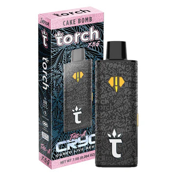 Torch Cryo THC-A Cake Bomb cured live resin 7.5g Indica strain with sweet dessert flavor and relaxing body effects