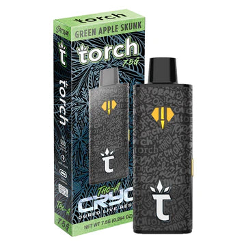 Torch Cryo THC-A Green Apple Skunk cured live resin 7.5g Sativa strain with tart apple and funky uplifting effects