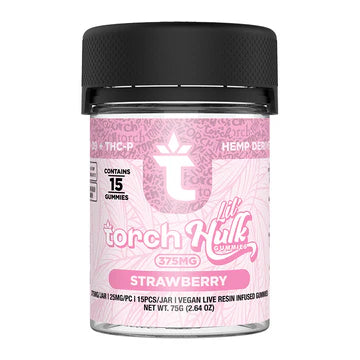 Torch Lil' Hulk Strawberry gummies 375g with juicy ripe strawberry taste and strong compact formulation