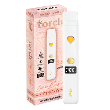 Torch Live Rosin THC A 2.5g Angel Cake – Sweet and creamy flavor with a relaxing finish