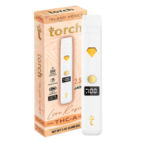 Torch Live Rosin THC A 2.5g Island Honey – Sweet honey and tropical notes with a smooth finish