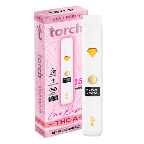 Torch Live Rosin THC A 2.5g Starberry – Sweet strawberry flavor with a starry twist