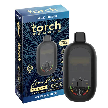 Torch Pebble Jack Herer live resin 6g Sativa strain with spicy citrus flavor and uplifting creative energy