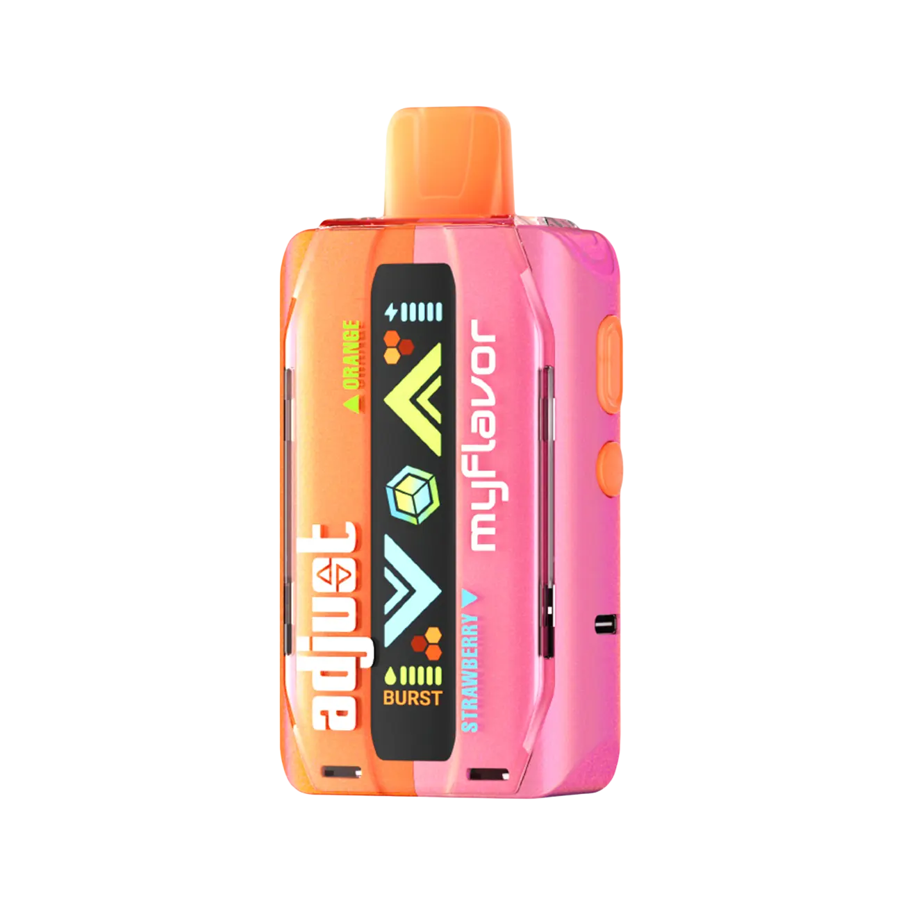 Adjust MyFlavor 40K Disposable Vape in Orange Strawberry flavor – a unique blend of citrusy orange and sweet strawberry