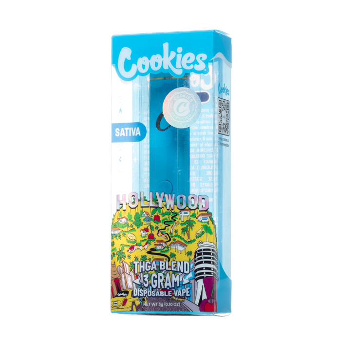 Cookies THC-A Hollywood disposable 3G with a glamorous terpene blend and balanced hybrid-style high