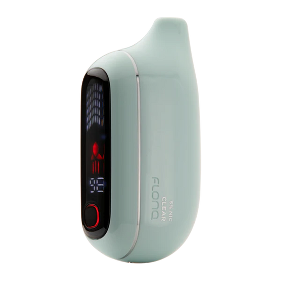 Flonq Max Pro Clear disposable vape with smooth neutral flavor and clean cooling sensation