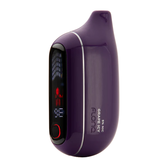Flonq Max Pro Grape Icy disposable vape with juicy grape and a cool icy finish