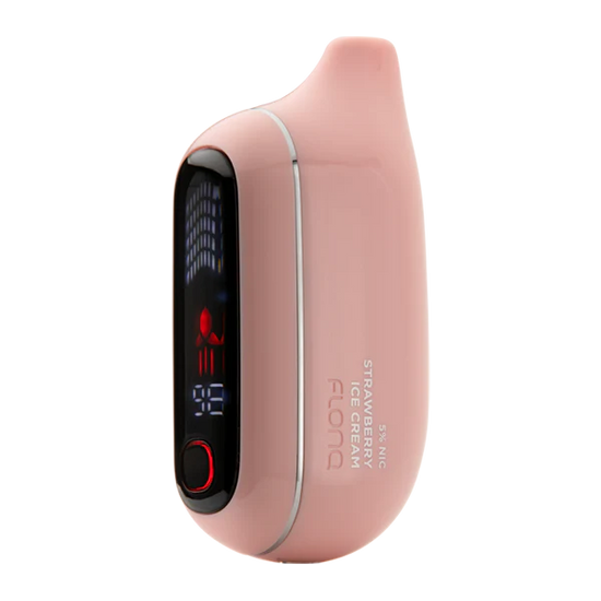 Flonq Max Pro Strawberry Ice Cream disposable vape with rich strawberry and vanilla cream taste