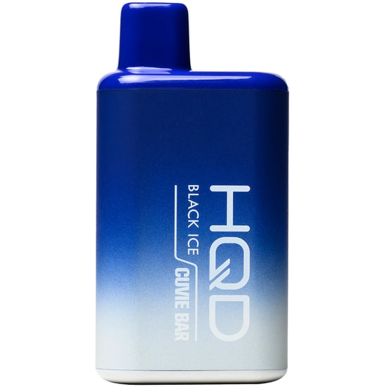 HQD Cuvie Bar 7000 Black Ice Disposable Vape featuring a refreshing menthol and blackberry blend