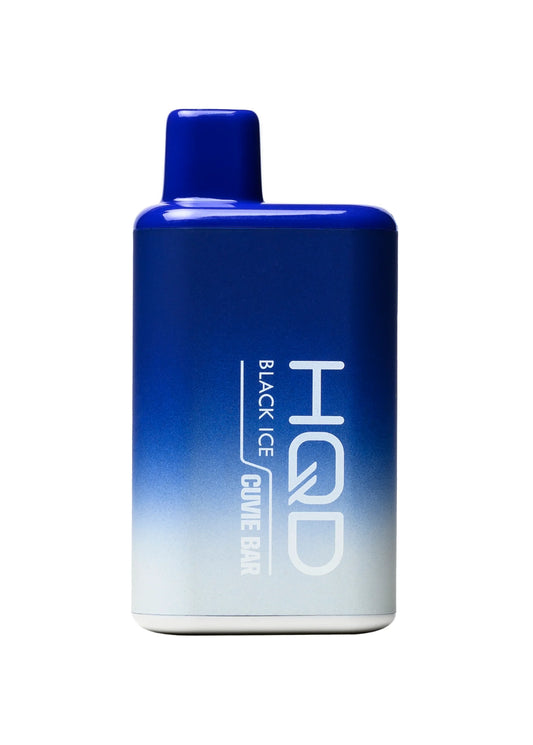 HQD Cuvie Bar 7000 Black Ice Disposable Vape featuring a refreshing menthol and blackberry blend