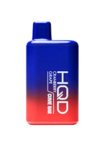 HQD Cuvie Bar 7000 Cranberry Grape Disposable Vape with a bold mix of tart cranberries and sweet grapes