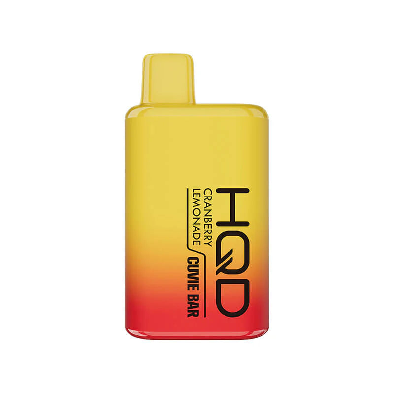 HQD Cuvie Bar 7000 Cranberry Lemonade Disposable Vape featuring a zesty cranberry citrus blend
