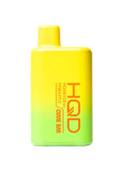 HQD Cuvie Bar 7000 Honeydew Pineapple Disposable Vape with a tropical blend of honeydew melon and pineapple