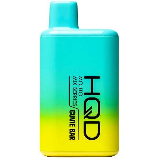 HQD Cuvie Bar 7000 Mojito Mix Berries Disposable Vape with a refreshing minty berry cocktail taste