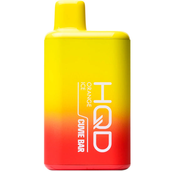 HQD Cuvie Bar 7000 Orange Ice Disposable Vape with a citrus burst of orange and cooling menthol