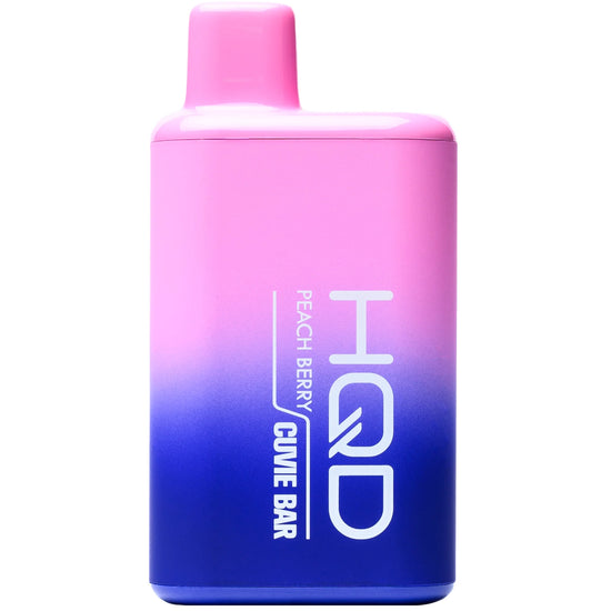 HQD Cuvie Bar 7000 Peach Berry Disposable Vape with a juicy peach and mixed berry combination