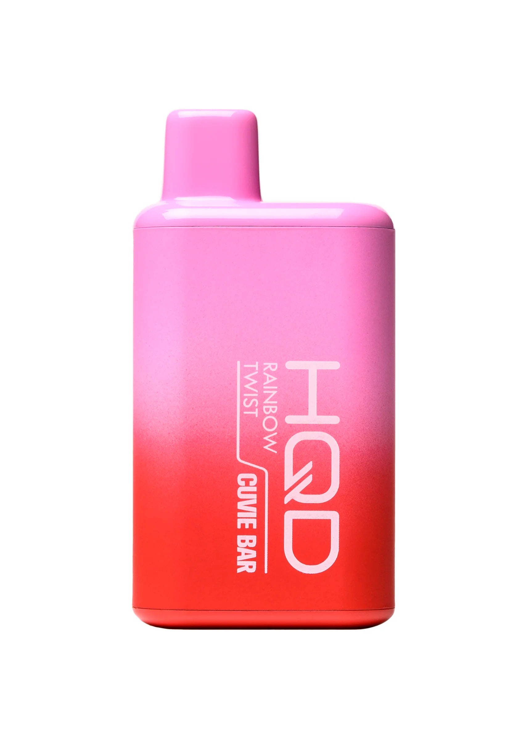 HQD Cuvie Bar 7000 Rainbow Twist Disposable Vape featuring a vibrant fruit candy blend