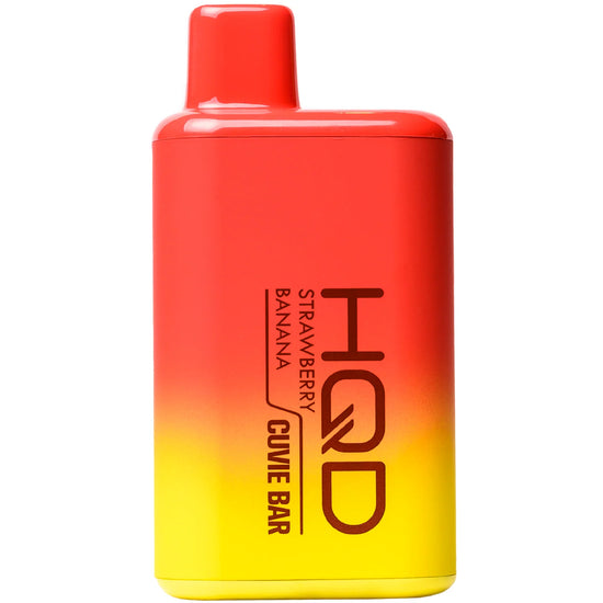 HQD Cuvie Bar 7000 Strawberry Banana Disposable Vape with a creamy and fruity fusion