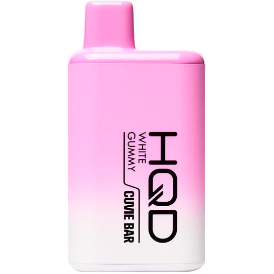 HQD Cuvie Bar 7000 White Gummy Disposable Vape with a sweet and fruity gummy candy taste