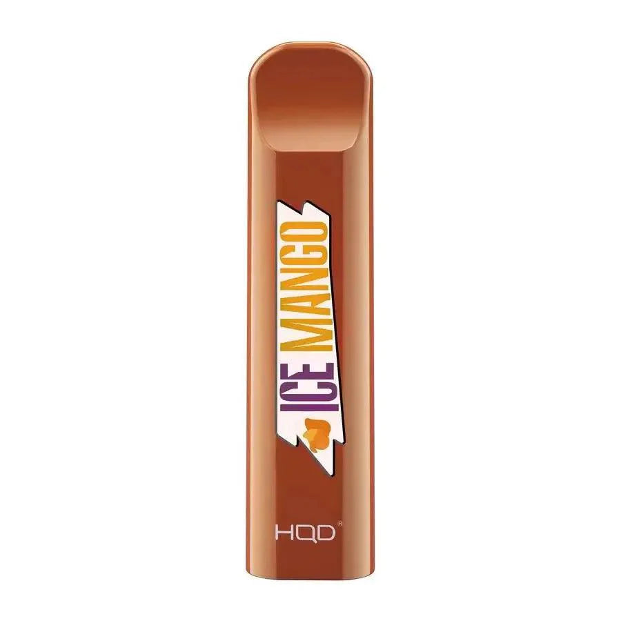 HQD Cuvie Mango Ice Disposable Vape Device with a sweet mango flavor and icy cool finish