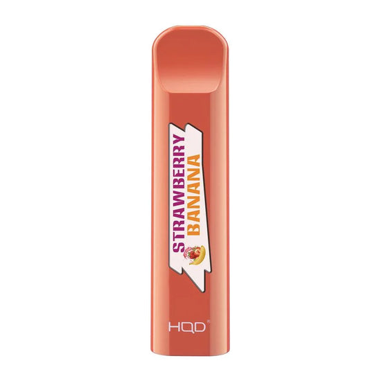 HQD Cuvie Strawberry Banana Disposable Vape Device featuring a creamy blend of strawberries and bananas
